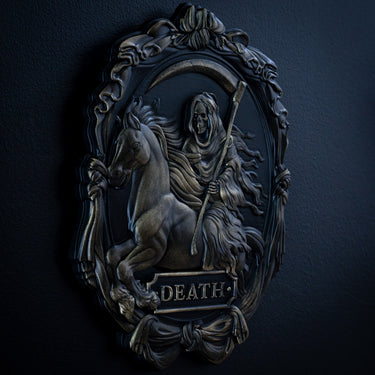 death tarot gothic wall plaque the blackened teeth gothic homeware