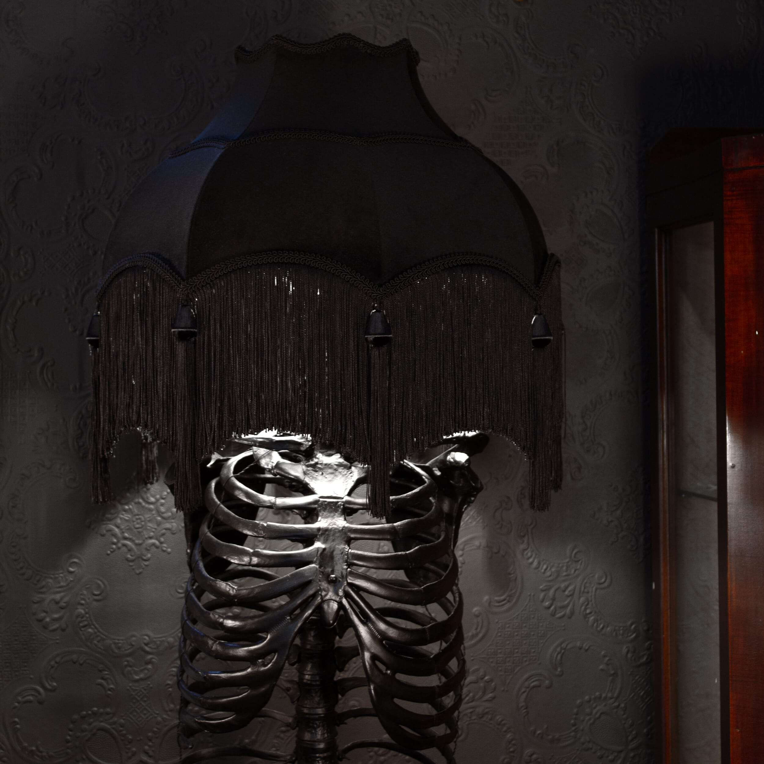 The Skeleton Floor Lamp - Drusilla Baroque Edition by The Blackened Teeth