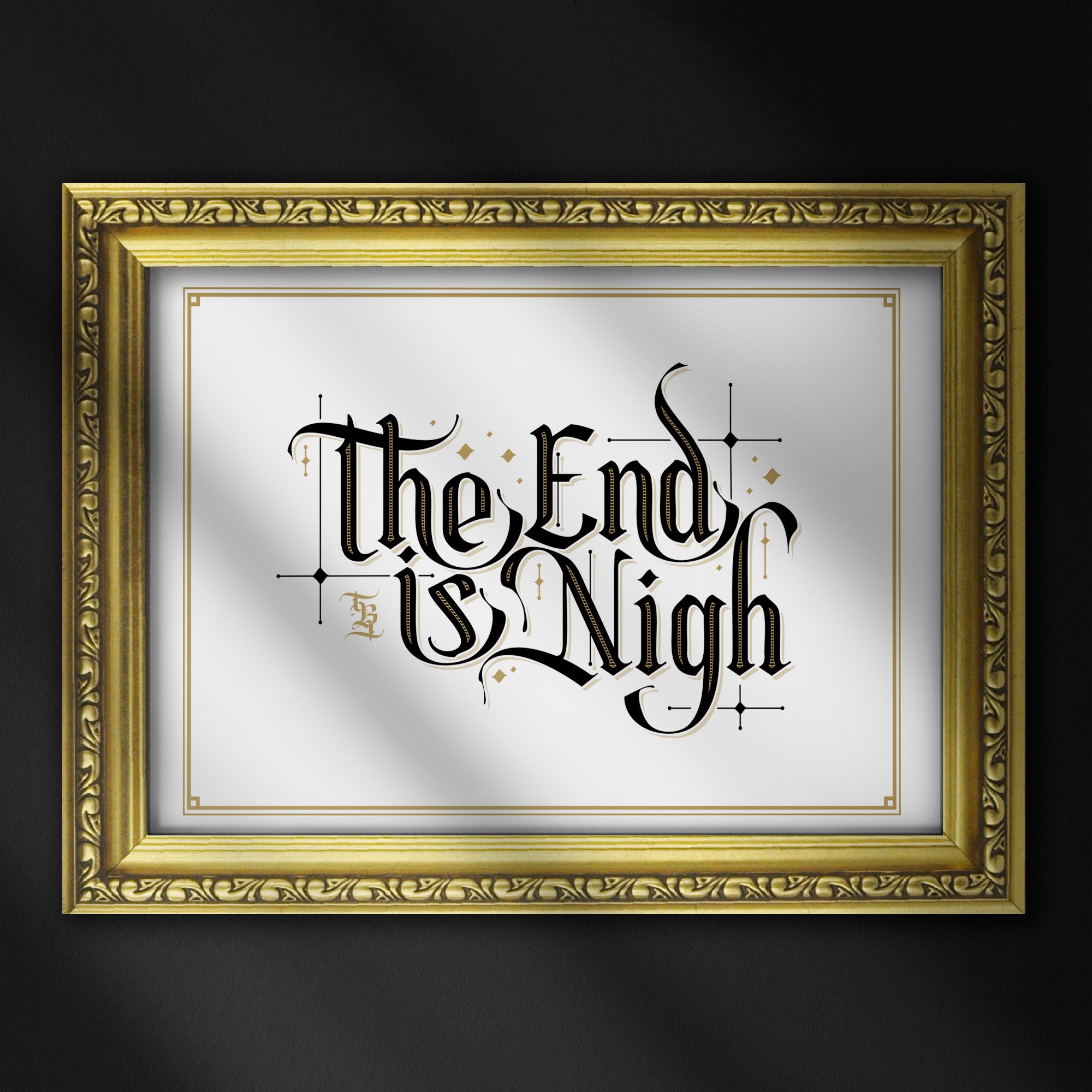The End is Night - White Print