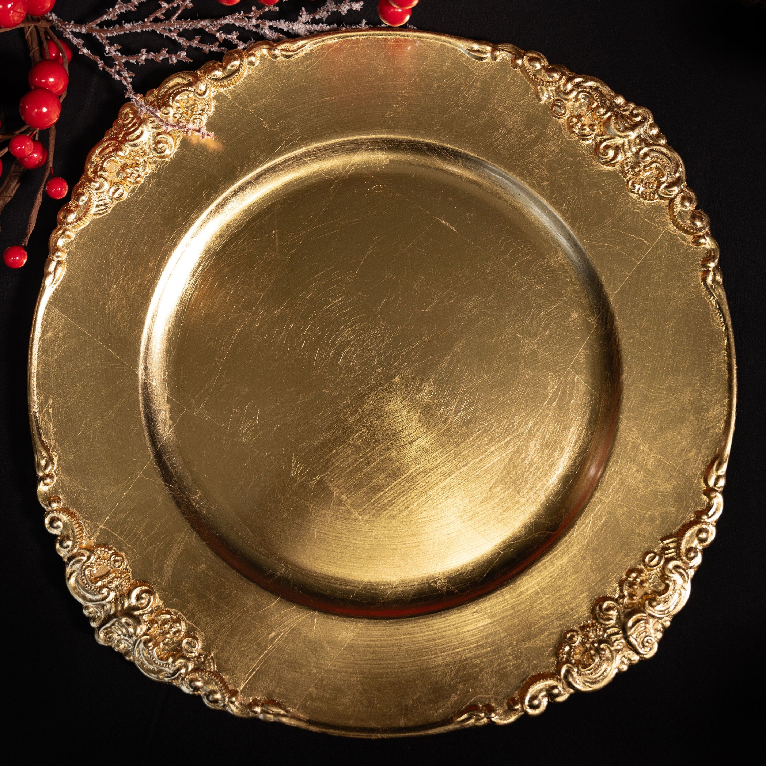 CHARGER PLATE - GOLD by The Blackened Teeth gothic home decor 