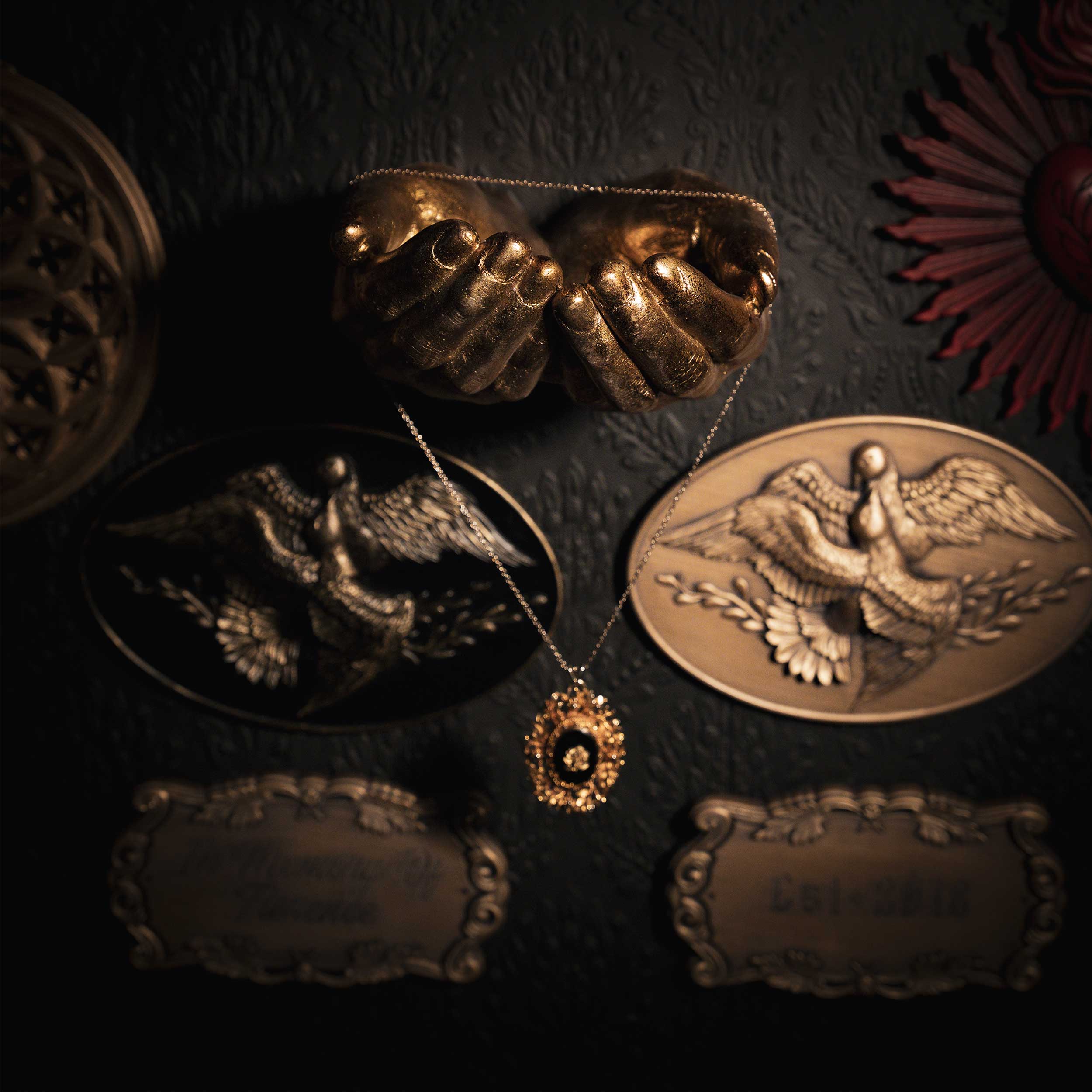 Gold Hands Wall Bowl The Blackened Teeth Ltd