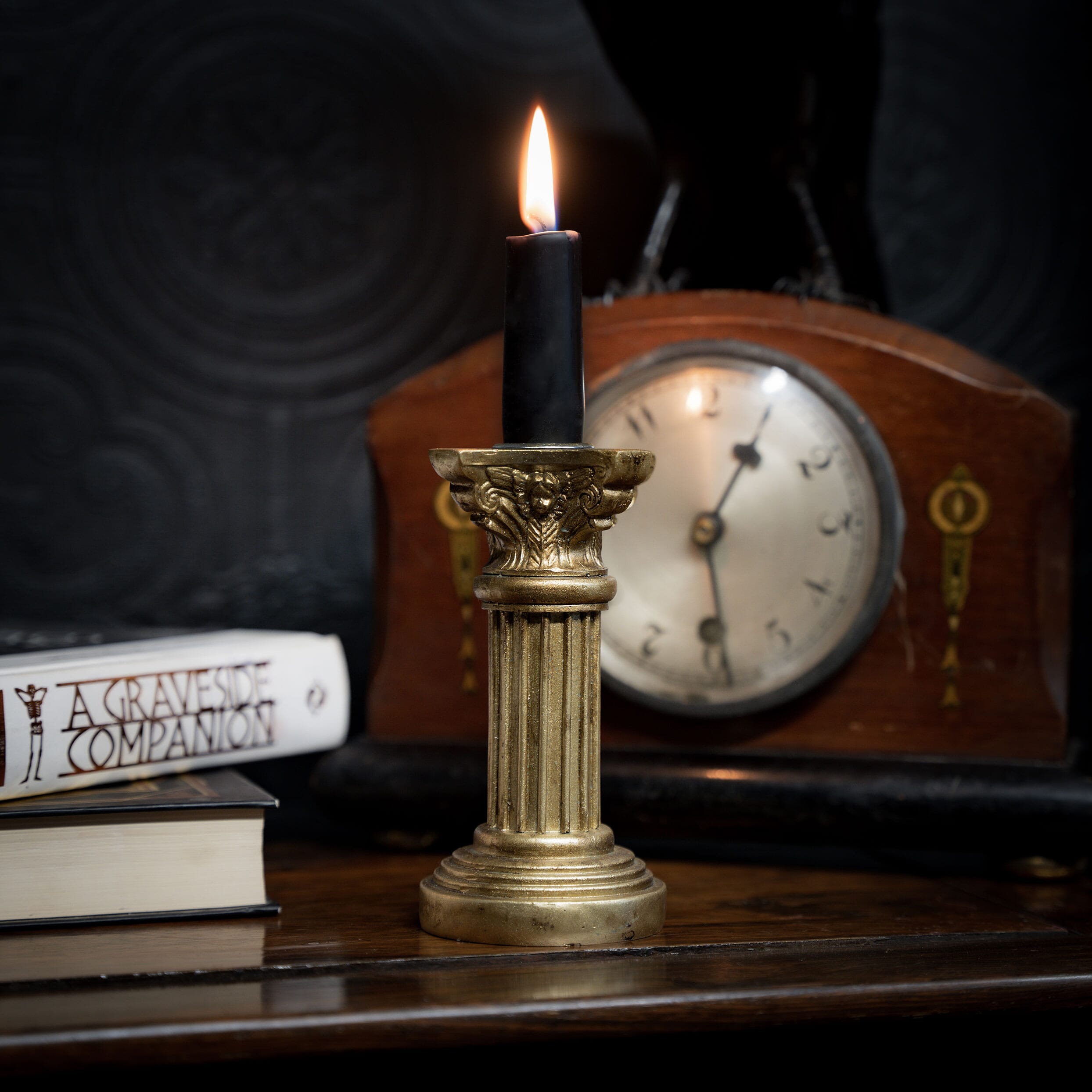 gold gothic candlestick holder cherub candleholder gothic home decor the blackened teeth