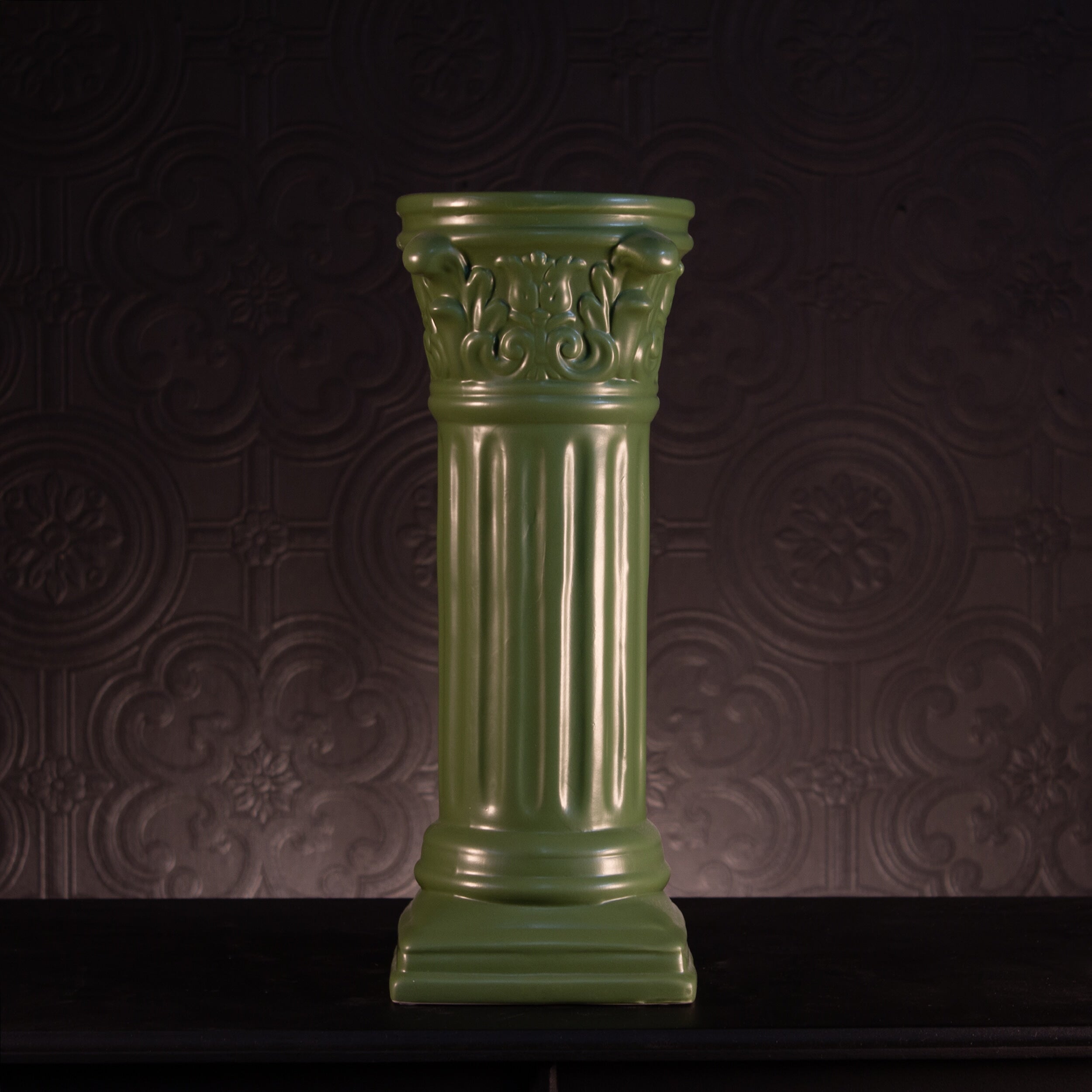 column vase - green - the Blackened Teeth Gothic Home Decor