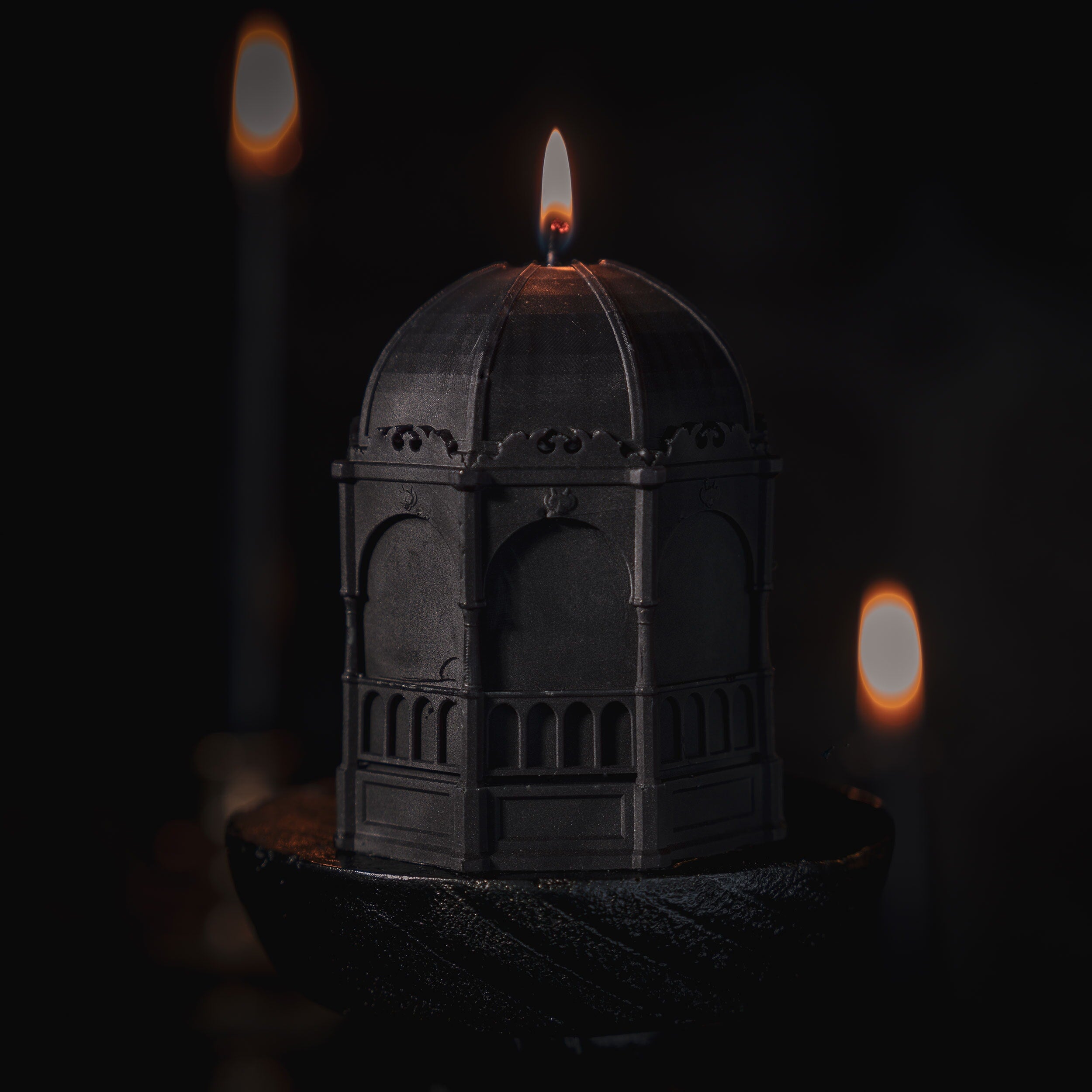 Basilica Gothic pillar candle by The Blackened Teeth Gothic Home Decor