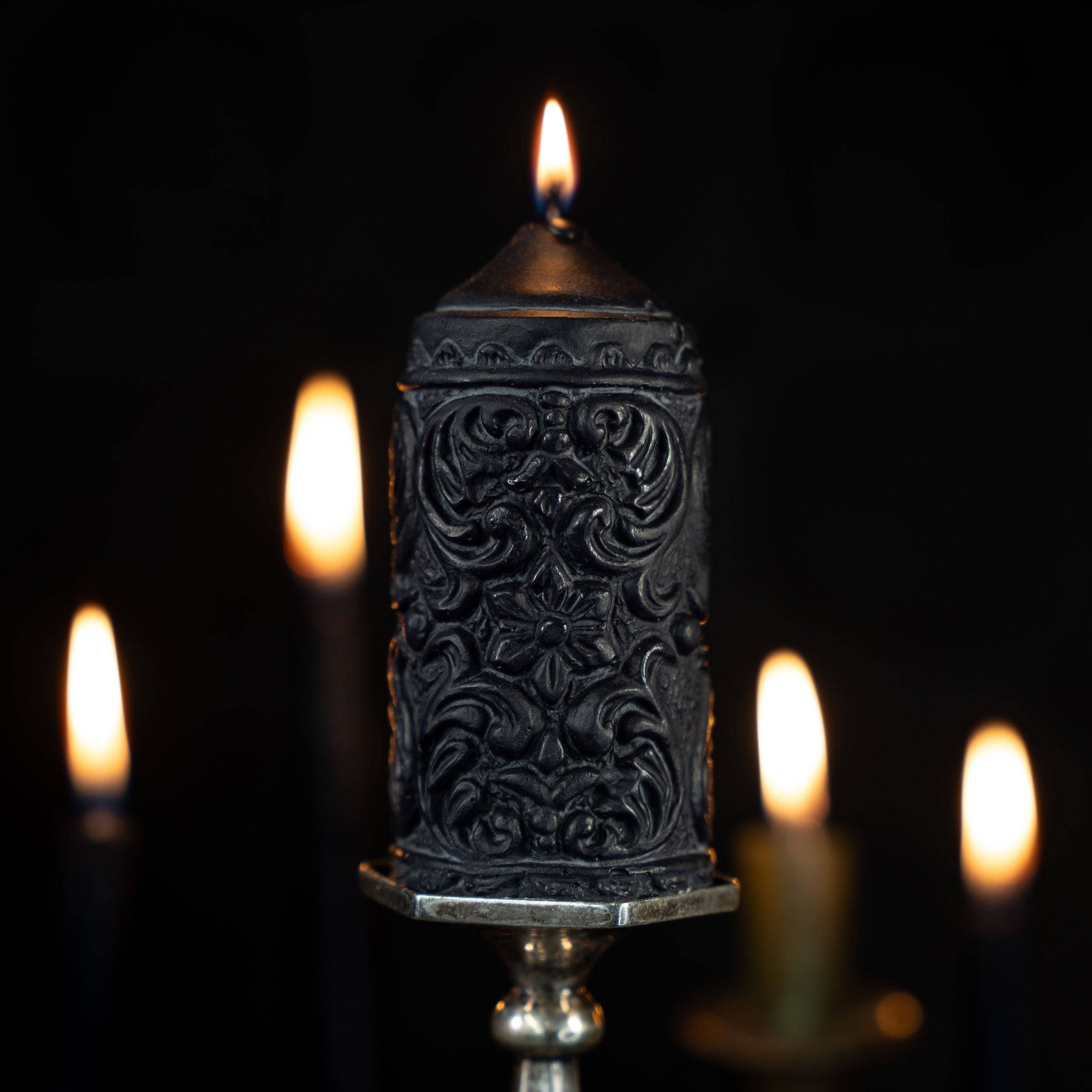mildred gothic pillar candle the blackened teeth