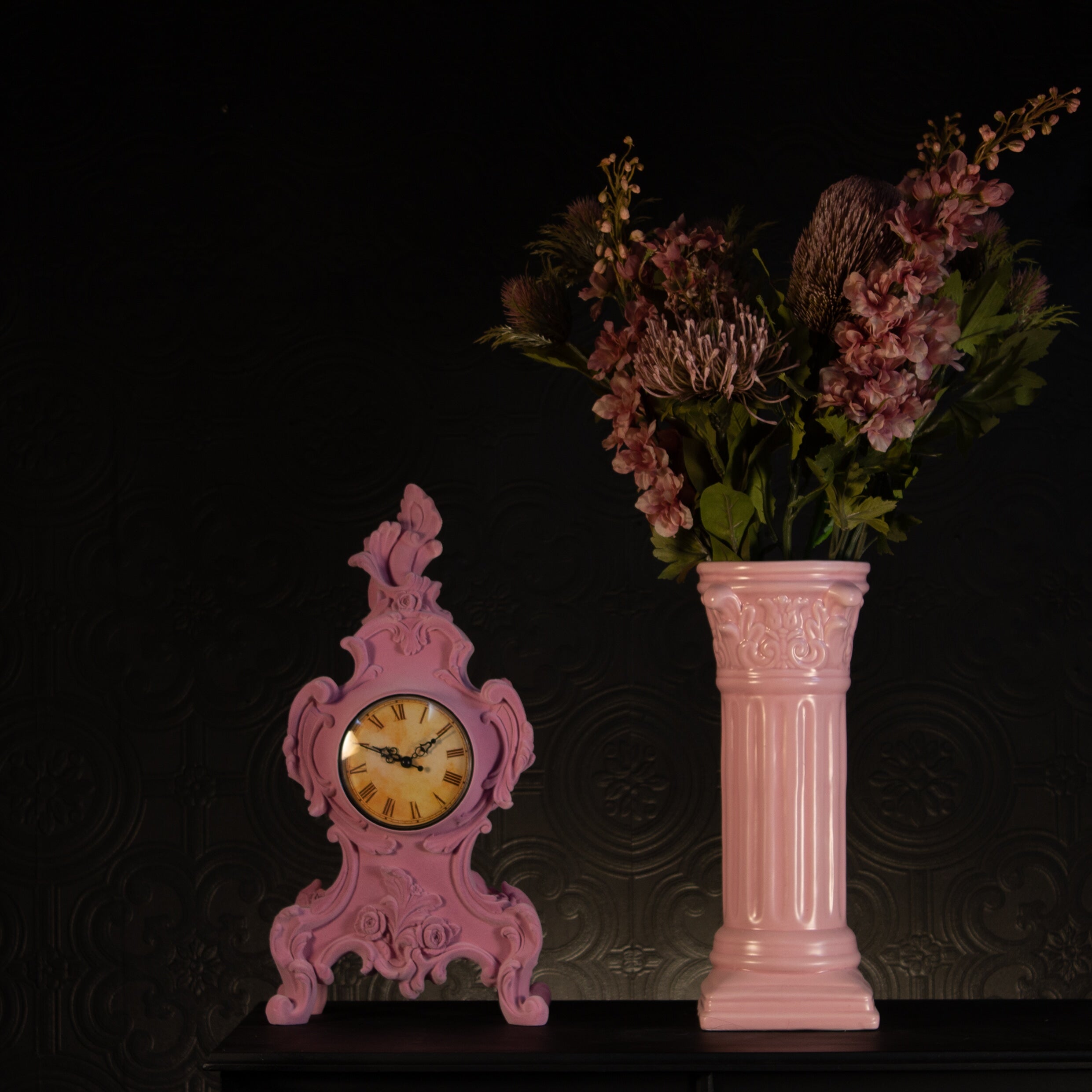 Pink Baroque Clock - Pastel Goth by The blackened Teeth 