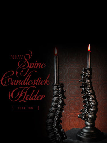 The new spine candlestick holder by The Blackened Teeth. Present your favourite candles with macabre allure