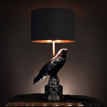 raven gothic lamp black crow the blackened teeth gothic lighting raven on gothic architecture plinth