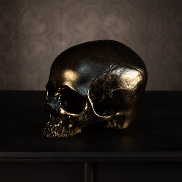 Skull of Jane Doe Ornament - Blackened Gold