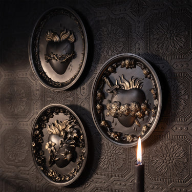 Sacred Hearth Gothic wall plaque the blackened teeth gothic home decor 