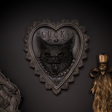 Lucky Cat house Charm by The Blackened Teeth Gothic Home Decor