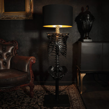 skeleton floor lamp the blackened teeth gothic home decor gothic lighting 