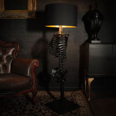 skeleton floor lamp the blackened teeth gothic home decor gothic lighting 