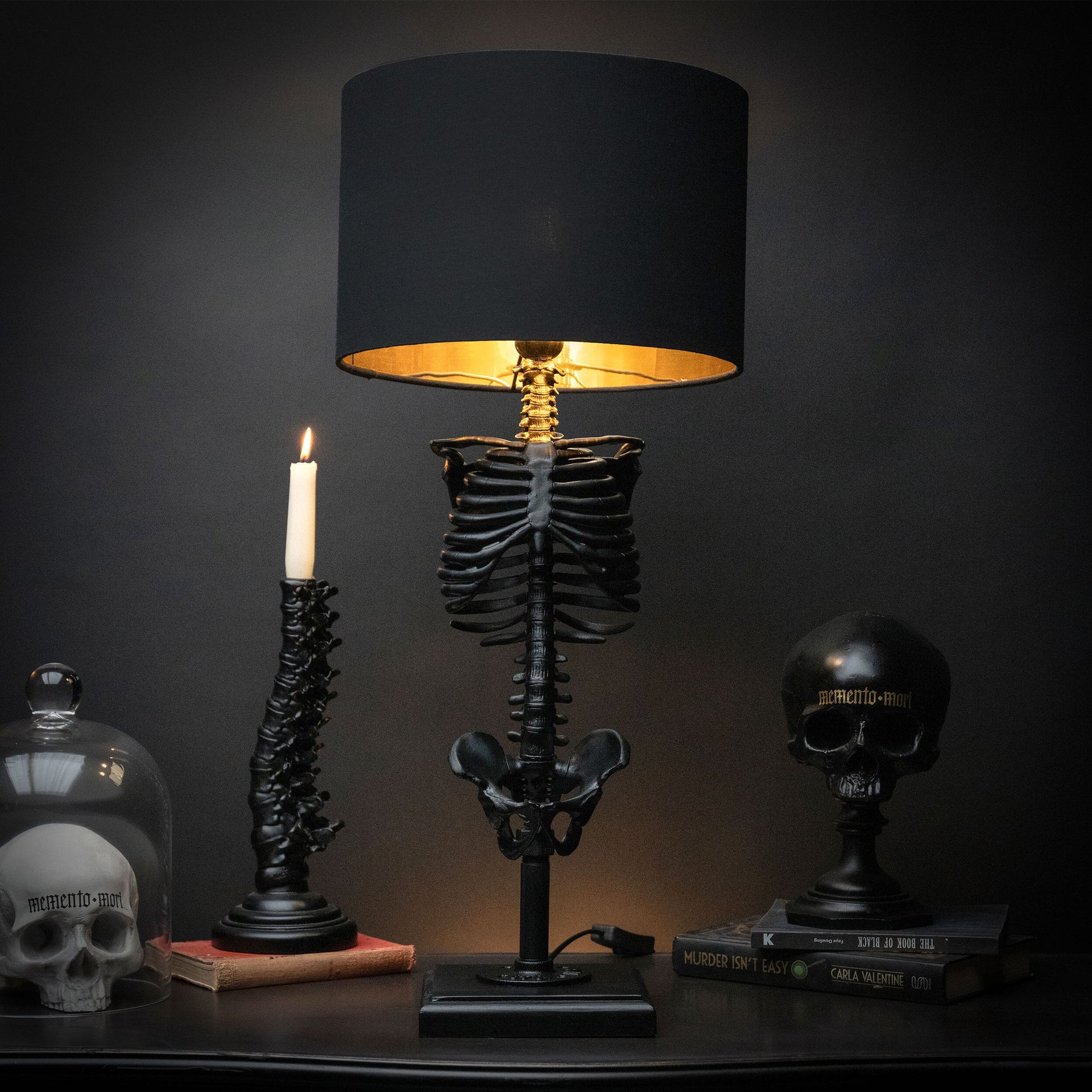 The Skeleton Lamp by The Blackened Teeth Black Gold Inner UK