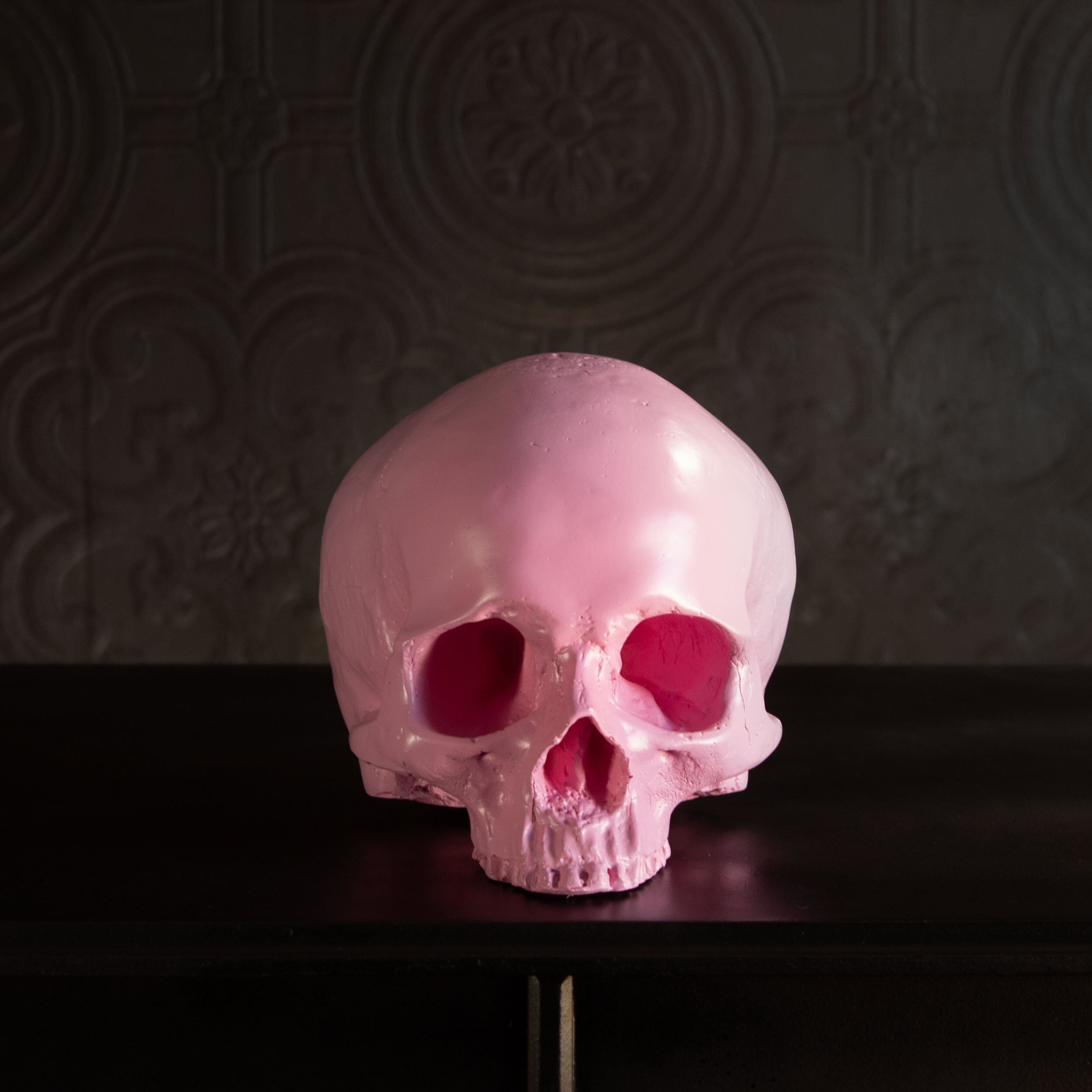 Pink Skull replica ornament - pastel goth collection - by The Blackened Teeth 