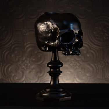 Skull of Jane Doe Pot Plinth - Black