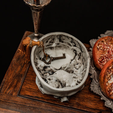 Skull Trinket Bowl Gothic Home Decor by The Blackened Teeth Ltd