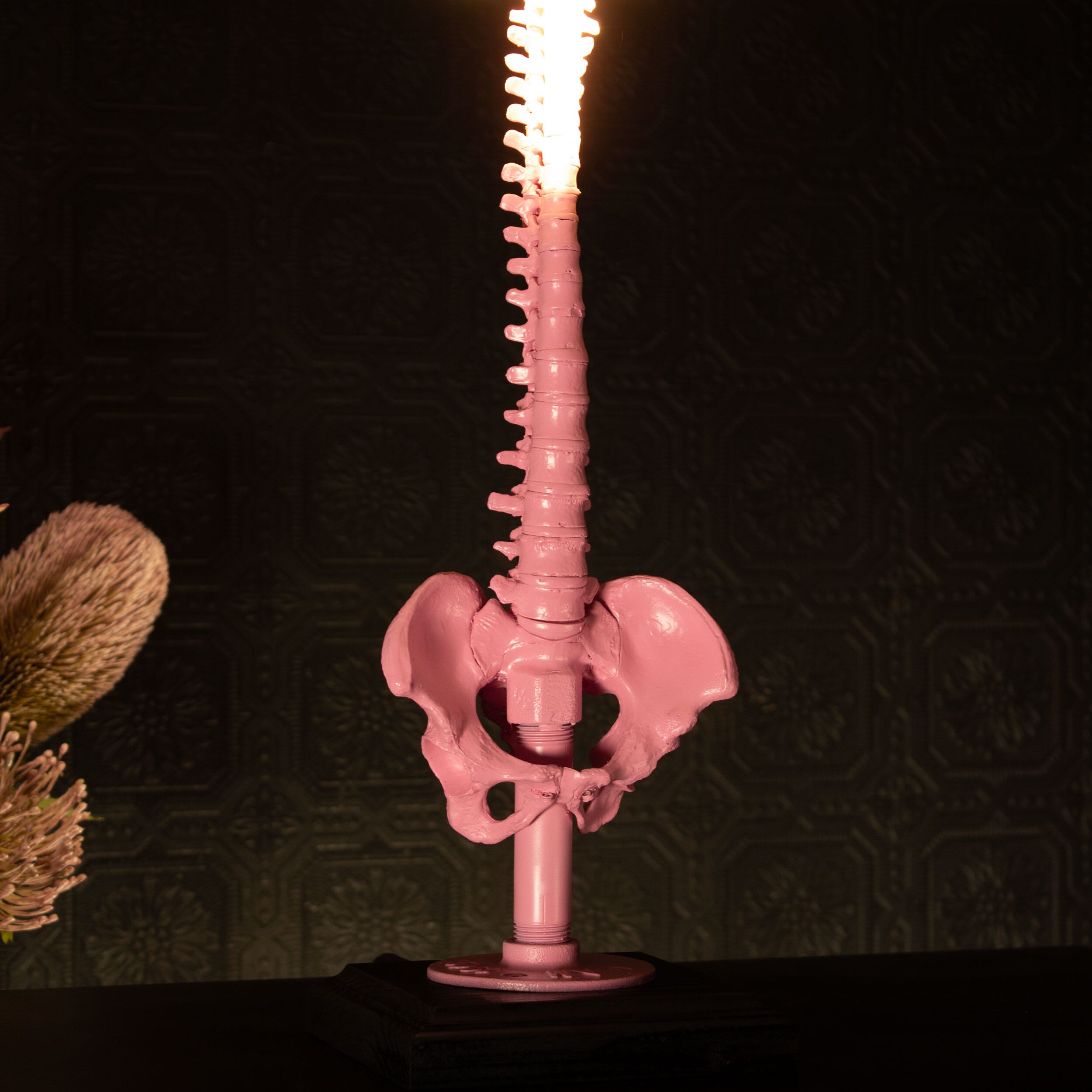 The Spine Table Tamp - Pink Edition by The Blackened Teeth - Pastel Goth Collethic Gothic Home Decor