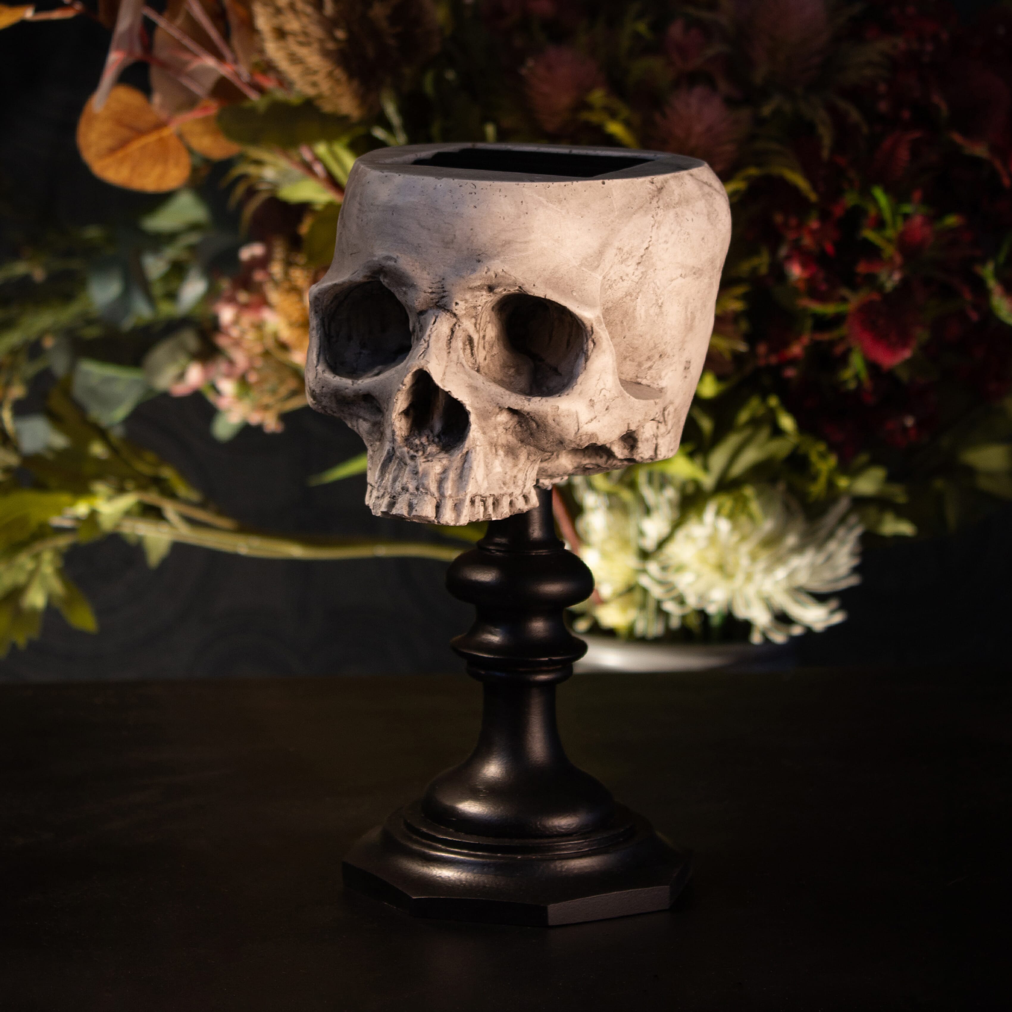 Zkull Skull Ring Holder - Sugar and Skulls Goth Organizer - Goth Home Decor - Spooky Gifts and Gothic Gifts for Women - Skeleton Jewelry Holder for