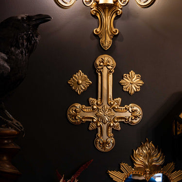 the divine cross the blackened teeth gothic home decor