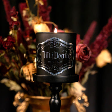 till death do us part gothic jar candle the blackened teeth gothic home fragrance
