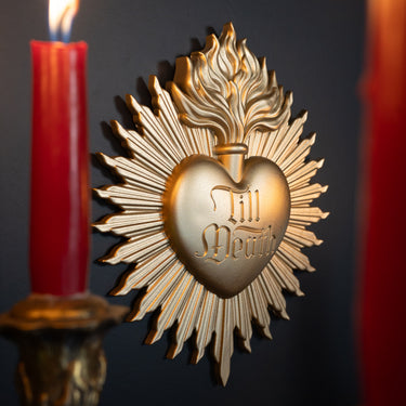 Till Death Sacred Heart Plaque