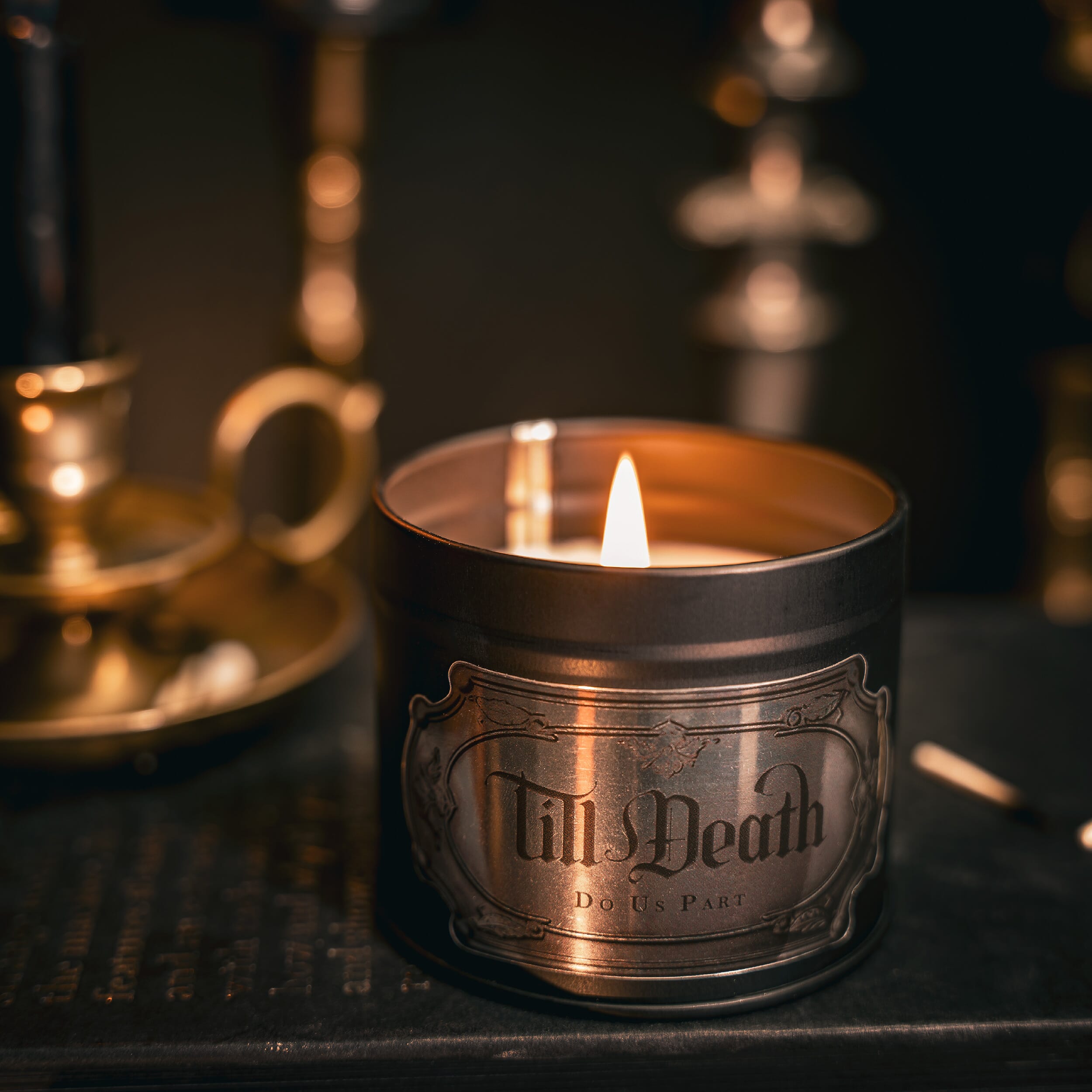 till death do us part gothic anniversary gothic wedding gift the blackened teeth gothic candles