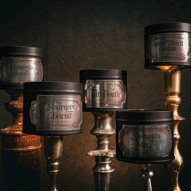 tin candle by The Blackened Teeth Gothic Home Decor