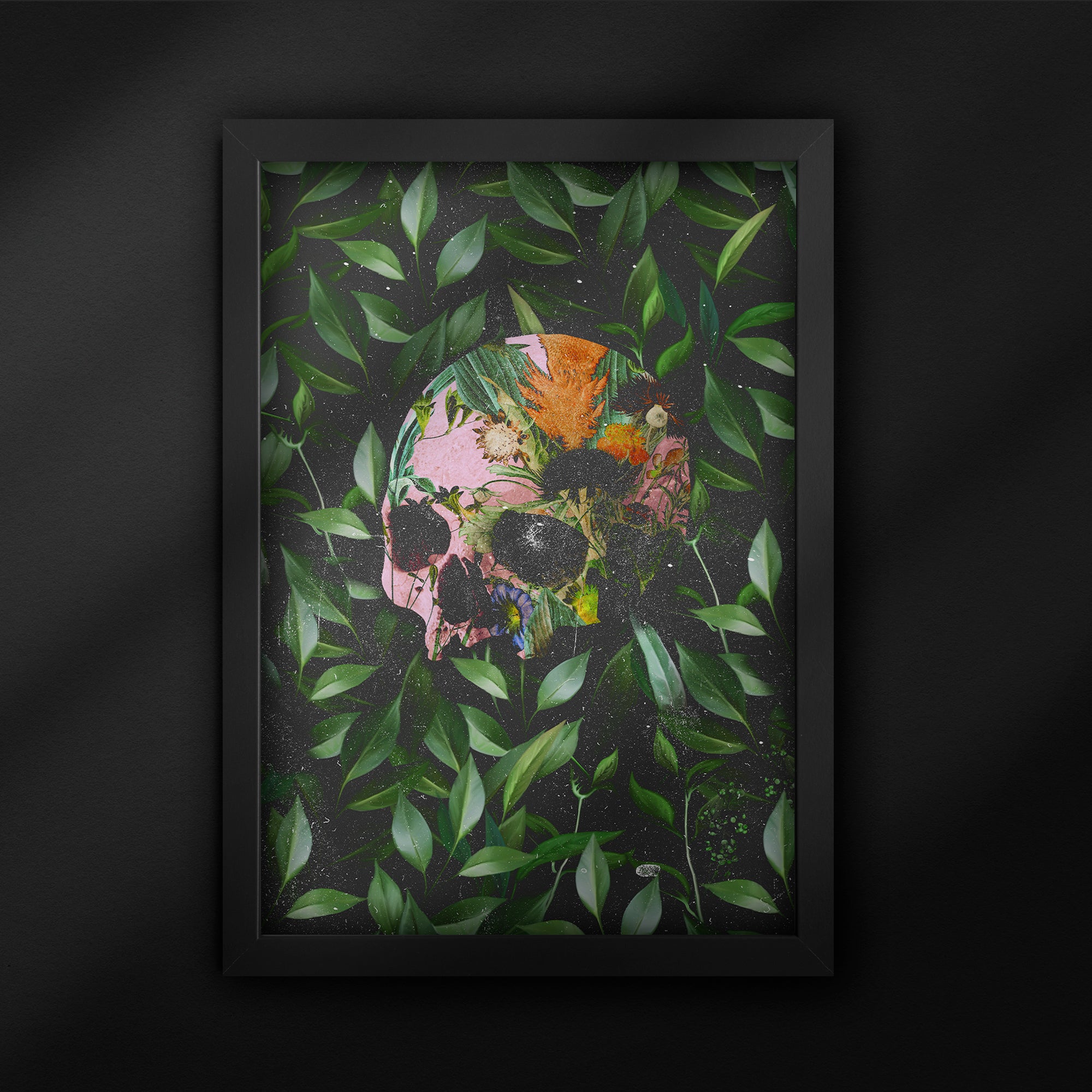 Wild Botanical Skull Print
