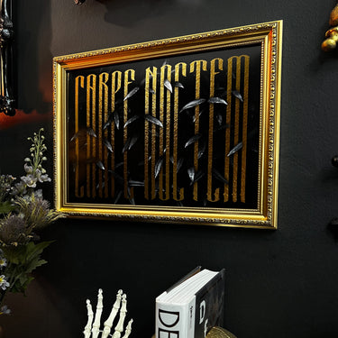 Carpe Noctem - Black & Gold Print by The Blackened Teeth 