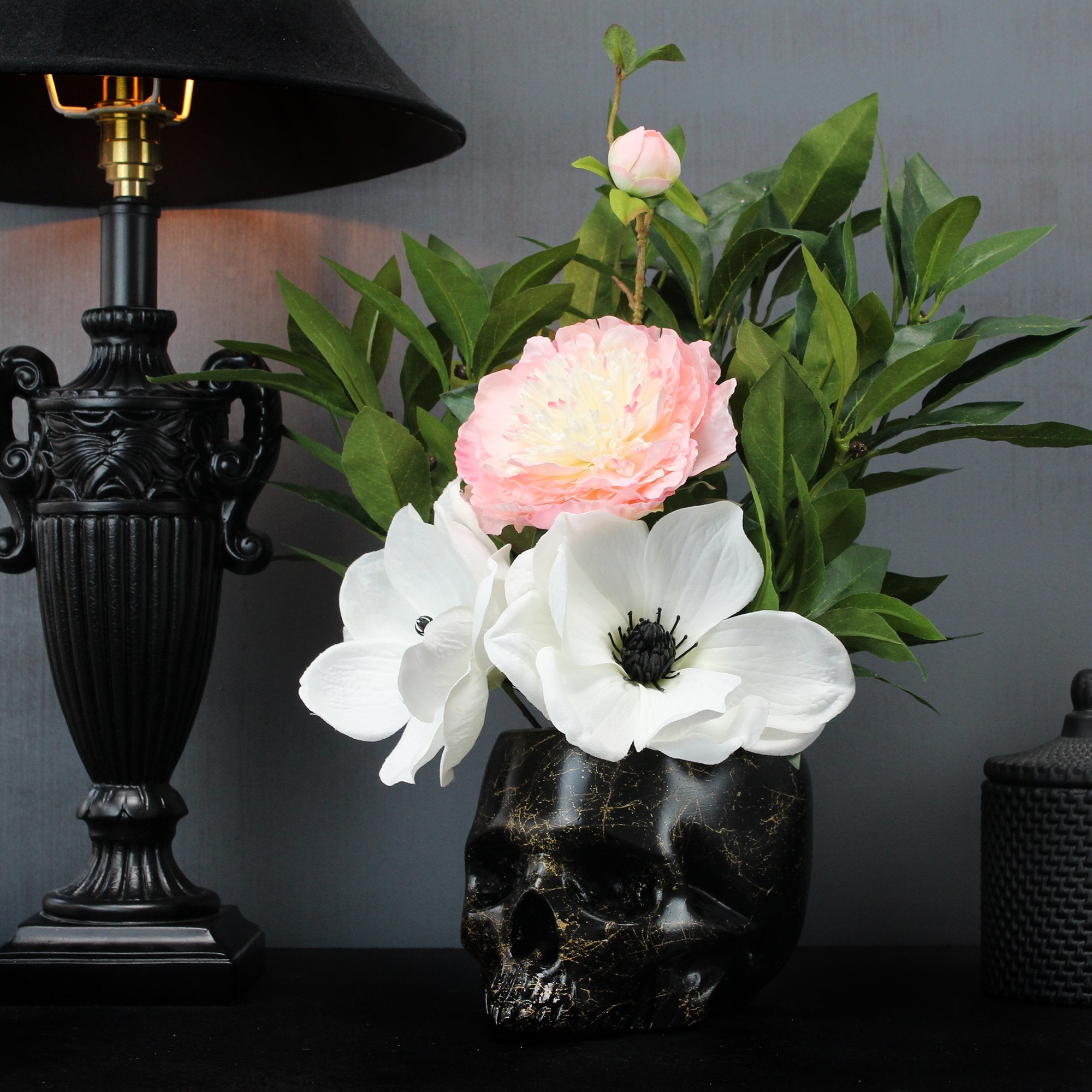 gracie skull flower head - The Blackened Teeth