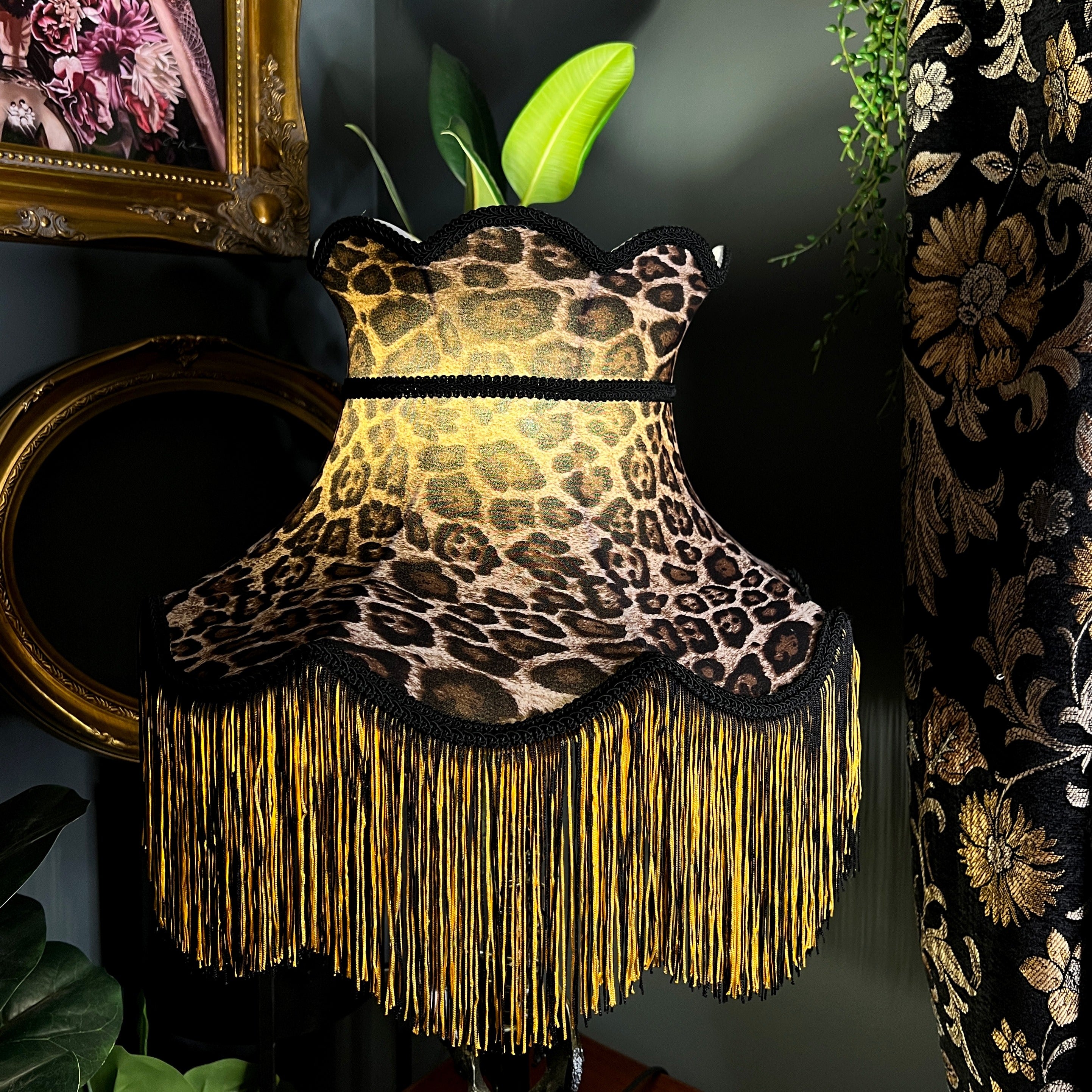 leopard print victorian lampshade - the blackened teeth